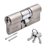 TS007 3-Star Euro Cylinder 35/45 (80mm) Satin Nickel Anti-Snap