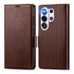 TUCCH Wallet Folio Case for Galaxy S26 Ultra 6.9 ChocolateBrown