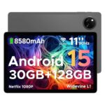 Tab A9 Pro Android 16 Tablet 11 inch, 30GB RAM128GB ROM/2TB, Octa Core Tablets with 90Hz HD Display, 8580mAh Android Tablets, 5G WiFi
