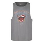 Tank Top with Vintage Print Top Dark Grey by EMP Stage Collection