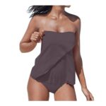 Tankini Set Women UK Tummy Control with Shorts, Bandeau, Plus-Size
