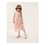 Taylor Sequin Lace Tiered Party Dress Pink (7 to 13 Years Available)