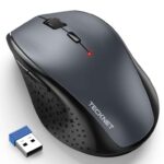 Tecknet Wireless Mouse for Laptop, 4800 DPI Optical Computer Mice, Grey – Sold by TerraGrow-EU / FBA (Prime Members)