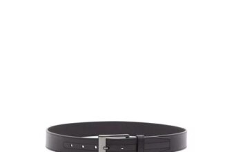 Ted Baker Evets Striped Leather Belt, Black