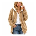 Teddy Fleece Womens Winter Coat with Hood