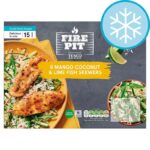 Tesco Firepit 6 Mango Coconut Lime Fish Skewers 300G – Instore Walsall