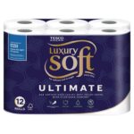 Tesco Luxury Soft Ultimate Toilet Tissue 12 Long Rolls – Clubcard Price