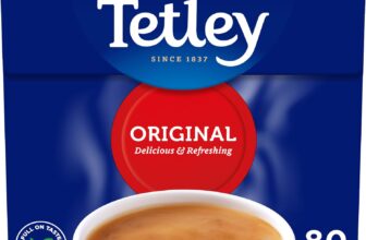 Tetley Original Black Tea, 80 Breakfast Tea Bags Britains Tea, 185 Years of Tea Heritage, Rainforest Alliance Certified, Plant-Based Teabags, Recyclable Box, 80 Bag Box