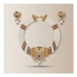 The Colourful Aura Traditional Ethnic Multi Strand White Pearl Dangle