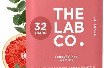 The Lab Co. Laundry Detergent Strips Washing Sheets Eco Ultra-Concentrated Non-Bio for Sensitive Skin Non-Toxic Fragrance EDC-Free