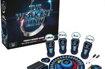 The Weakest Link Board Game Official BBC Trivia Game Show Adaptation Family & Party Game for 48 Players Ages 14