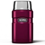 Thermos Stainless Steel King Food Flask (710ml) 14h Hot 24h Cold – Raspberry / Matt Black