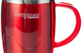 Thermos ThermoCafé 187094 Translucent Desk Mug, Red, 450 ml