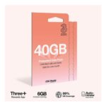 Three PAYG Voice SIM Pack, 40GB, £10