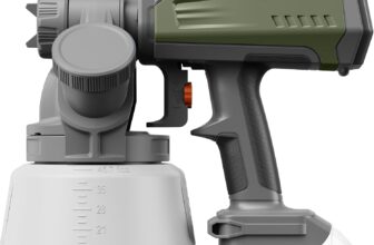 Tilswall Cordless Paint Sprayer Shark700, Fits Makita 18V (No Battery) Brushless Motor, Side-Fill,1300ml Large Tank, 3 Spray Patterns, Easy to Clean, Ideal for Fence, Walls, Sheds, FurnitureGreen