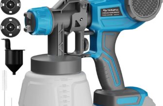 Tilswall Fence Paint Sprayer Alien 500, Fits Makita 18V (No Battery) Cordless, Ultra-Light, 1000ml Tank, 4 Nozzles, 3 Spray Patterns, Easy to Clean, Ideal for Walls, Ceilings
