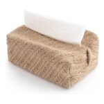 Tissue Box Holder, Rattan Jute, Plastic-Free – 17x9x8 Cm – New Living