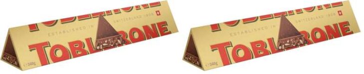 Toblerone Milk Chocolate Honey Almond Nougat Bar, 340 g (2-Pack)