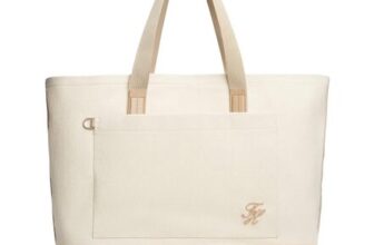 Tommy Hilfiger Mens Canvas Tote with Handle Beige One Size