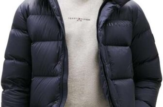 Tommy Hilfiger Mens Mix Down Hooded Puffer Other Jacket – Blue Size XXL