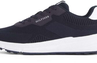 Tommy Hilfiger Mens Sporty Lightweight Knit Low Profile Trainers in Blue / Black – £45.60 – Size 9UK