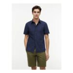 Tommy Hilfiger Regular Fit Washed Poplin Short Sleeve Shirt