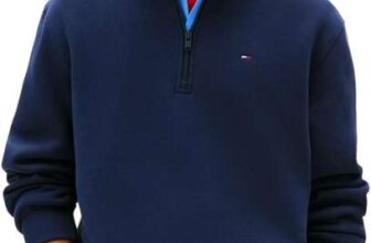 Tommy Jeans Mens Tjm Reg Fleece 1/4zip Mock Neck Dm0dm20339 Half Zip Sweatshirt, Size XXL
