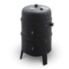 Tower 2-In-1 Smoker Grill with Charcoal & Smoker, Heat Resistant Steel Body, Airflow Vent & Temperature Gauge, Black – W/Voucher