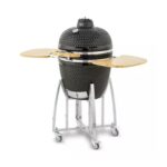 Tower Kamado XL Ceramic Charcoal BBQ with Collapsible Wooden Shelves