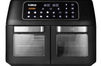 Tower Vortx Vizion Dual Compartment Air Fryer Oven with Digital Touch Panel