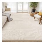 Treeboy Rugs Cream Rug for Living Room 140×200 Cm