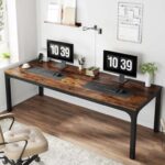 Tribesigns 78.7 Inches Extra Long Computer Desk 2 Person Desk Chocolate – With Code – Sold by Tribesigns Designs Store