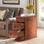 Tribesigns End Table, Round Solid Wood Side Table with Drawers – W/Code – Sold by Tribesigns Designs Store