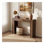 Tribesigns Farmhouse Console Table, 105cm Rustic Wood Entryway, Brown