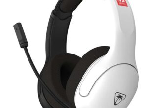 Turtle Beach Airlite Fit Black and White Wired Gaming Headset Officially Licensed for Nintendo Switch 2 and Nintendo Switch