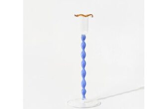Twisted Loop Cream Ceramic Candle Holder