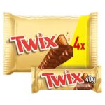 Twix Caramel & Milk Chocolate Fingers Twin Biscuit Snack Bars Multipack 4x40g (£1.78 S&S)