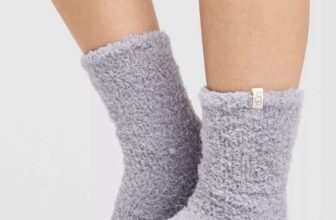 UGG Teddi Cozy Crew Socks, Grey, Size 5-10, Free C&C