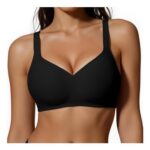 UIMERO 2026 Wireless Seamless Bra Full Coverage No Underwire Black