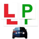 UK Road Legal L & P Plates 4-Pack (2 L 2 P) DVLA Legal 178x178mm Sold by Evelev / FBA