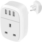 UK to US Adaptor Plug, USA Travel Adapter with 3 USB Ports – Sold by PURPLEJUNELIMITED / FBA