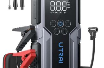 UTRAI 3000 A Car Jump Starter, with 150 PSI Air Compressor, 18 W QC Power Bank, LED Display and 3-Mode Flashlight