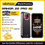 Ulefone Armor 22 Pro Rugged Phone 8GB RAM, 128GB, Android 16, Night Vision Camera, 6600mAh – W/code – Sold by Ulefone Official Store