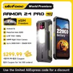 Ulefone Armor 24 Pro 22000mAh Rugged Smartphone Helio G200 6.78 120Hz 12GB256GB 64MP