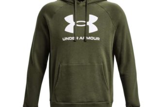 Under Armour Mens Rival Fleece Big Logo Hoodie (Marine Od Green XS)