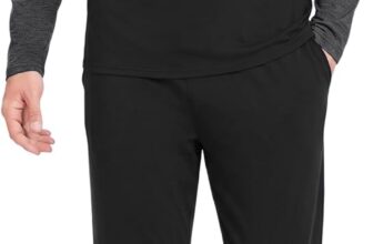 Uniexcosm Mens Pyjamas Set Long Sleeve Loungewear M-4XL Mens pyjamas set with long sleeve top, lounge pants and soft stretch blend for nightwear and home wear