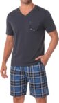 Uniexcosm Mens Pyjamas Set Short Sleeve