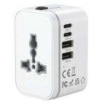 Universal Travel Adapter, International Plug with 2 USB-C and 2 USB Ports, All in One Plug Adaptor Dual Safety Fuses. Sold by PEPPERZ /FBA