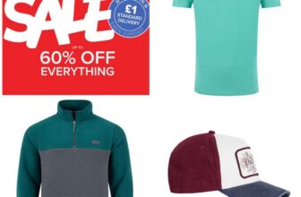 Up to 60% Off Sitewide Extra 20% Off With Code & £1 Delivery – Cap £8.80 / Tee £8.96 / Polo £15.20 & More