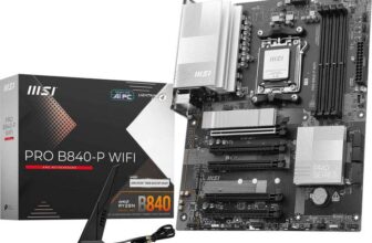 Used MSI PRO B840-P WIFI Motherboard, ATX AM5 – DDR5 (8000 MT/s OC), PCIe 4.0 x16, M.2 Gen4, Wi-Fi 7, 2.5G LAN – Like New – Amazon Resale